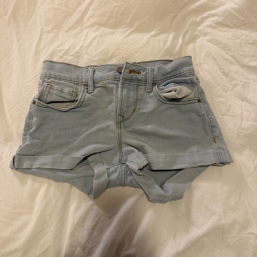 Old Navy Light Blue Rolled-Hem Denim Shorts